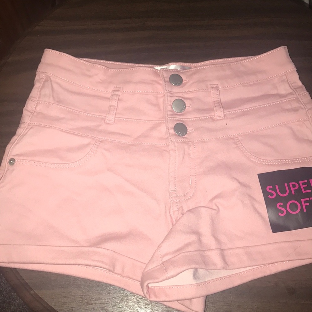 Light pink high waisted shorts